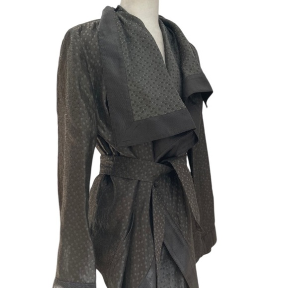 Giorgio Armani Belted Jacket Overcoat Draped Silhouette - Picture 10 of 13